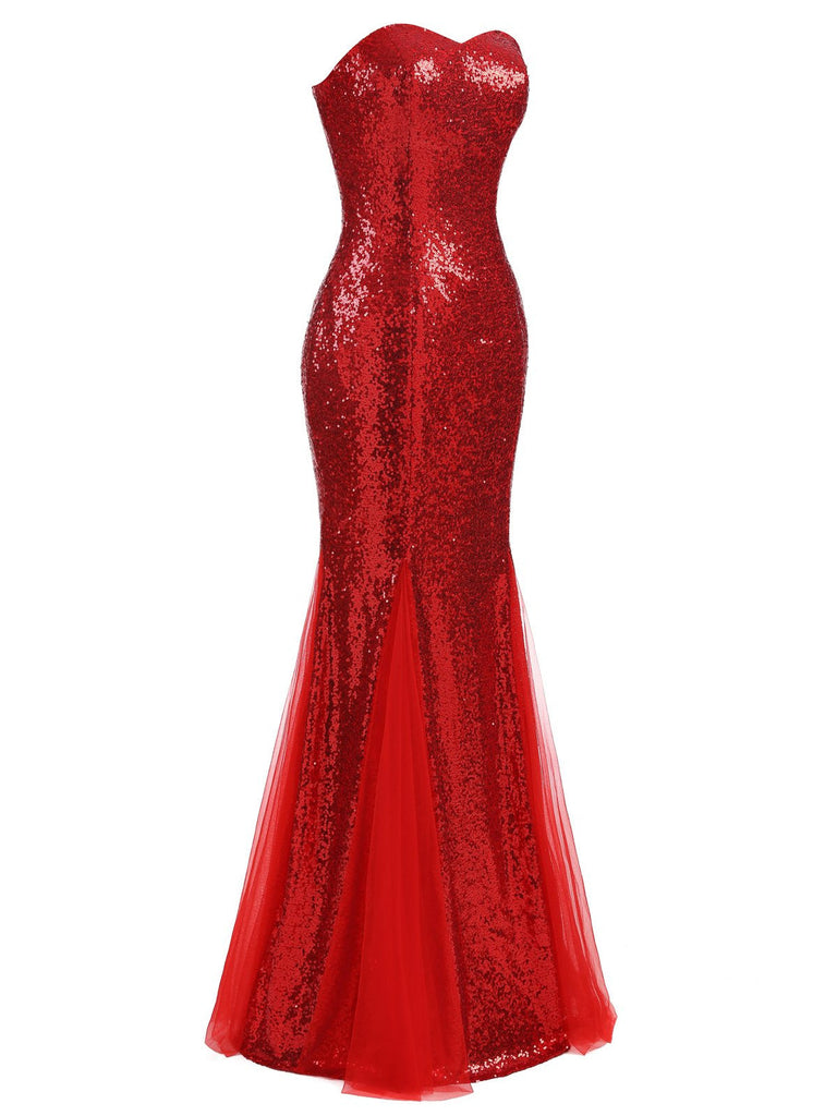 1930s Vintage Sequin Strapless Dress — vintage elegance for the modern woman