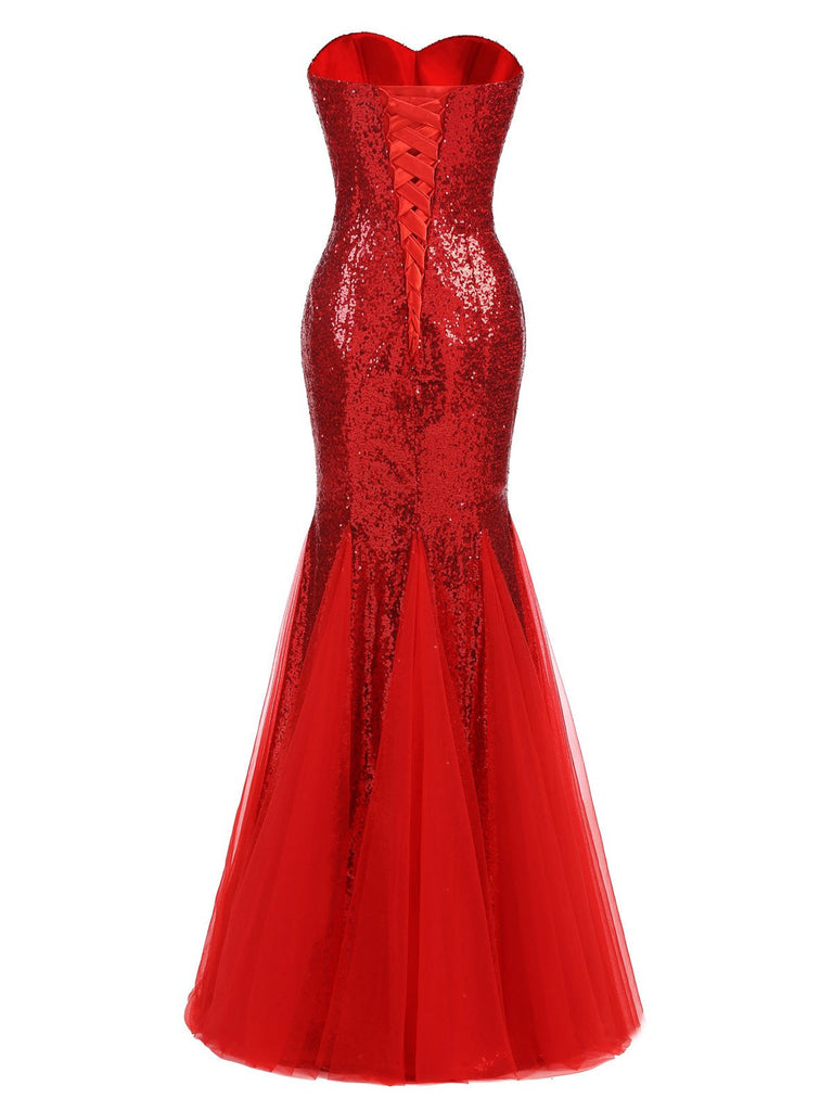 1930s Vintage Sequin Strapless Dress: timeless style reimagined