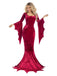 1930s Halloween Velvet Witch Batwing Sleeve Mermaid dress - vintage dress, retro fashion