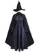 1940s Wicked Witch Elphaba Halloween Cosplay Cape Set - vintage fashion, retro style
