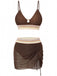 1940s Chevron Mesh Patchwork Tankini Set - vintage fashion, retro style, classic elegance for vintage lovers