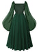 1940s Square Neck Vintage Classic Dress 5