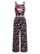 1940s Christmas Cat Spaghetti Strap Velvet Jumpsuit: timeless 1940s elegance she makes her own