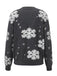 1940s Christmas Fleece-Snowflake Turtleneck Sweater - vintage fashion, retro style