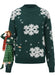 1940s Christmas Fleece-Snowflake Turtleneck Sweater - vintage fashion, retro style