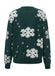 1940s Christmas Fleece-Snowflake Turtleneck Sweater - vintage fashion, retro style