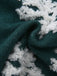 1940s Christmas Fleece-Snowflake Turtleneck Sweater - vintage fashion, retro style