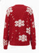 1940s Christmas Fleece-Snowflake Turtleneck Sweater - vintage fashion, retro style
