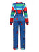 1940s Chucky Doll Striped Dungarees Cosplay Set - vintage fashion, retro style