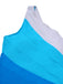1940s Color Block One Shoulder One-Piece Swimsuit: 1940s Riviera elegance, reimagined for her