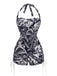 1940s Dark Comics Halter Swimsuit, vintage swimsuit, pin-up swimwear - perfect for women who love vintage and retro fashion