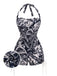 1940s Dark Comics Halter Swimsuit, vintage swimsuit, pin-up swimwear - perfect for women who love vintage and retro fashion