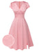 This 1940s Deep V-Neck Velvet Dress wraps her in 1940s elegance, one twirl at a time