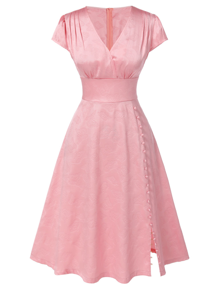 1940s Deep V-Neck Velvet Dress — the kind of 1940s dress that makes strangers smile