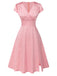 1940s Deep V-Neck Velvet Dress — the kind of 1940s dress that makes strangers smile