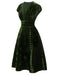 1940s Deep V-Neck Velvet Dress — the kind of 1940s dress that makes strangers smile