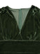 This 1940s Deep V-Neck Velvet Dress wraps her in 1940s elegance, one twirl at a time