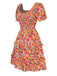 1940s Ditsy Floral Puff Wrinkle Dress, vintage dress, retro fashion, floral print - perfect for women who love vintage and retro fashion