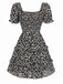 1940s Ditsy Floral Puff Wrinkle Dress, vintage dress, retro fashion, floral print - perfect for women who love vintage and retro fashion