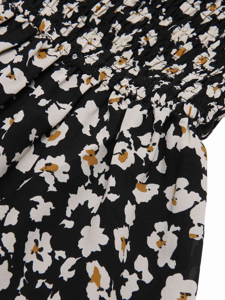 1940s Ditsy Floral Puff Wrinkle Dress, vintage dress, retro fashion, floral print - perfect for women who love vintage and retro fashion