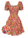 1940s Ditsy Floral Puff Wrinkle Dress, vintage dress, retro fashion, floral print - perfect for women who love vintage and retro fashion