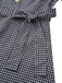Black 1940s Houndstooth Puff-Sleeves Pearl Button Dress - vintage dress, retro fashion, classic black