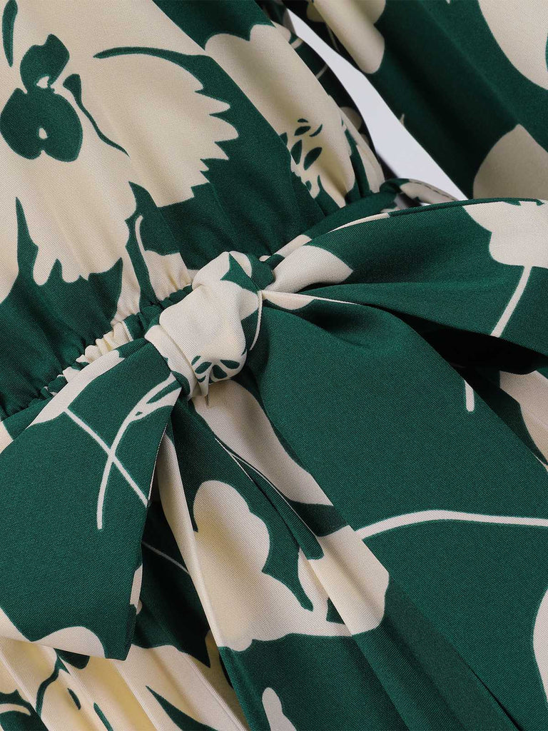 1940s Floral Belted Pleated Dress — the kind of 1940s dress that makes strangers smile