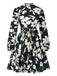 1940s Floral Belted Pleated Dress | 1940s | vintage dress, retro fashion