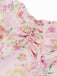 1940s Floral Lace-Up Wide Strap Dress - vintage dress, retro fashion