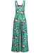 1940s Floral Print Wide-Legged Jumpsuit - vintage jumpsuit, retro fashion