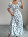 1940s Puff Sleeve Ruffle Dress 5