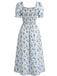 1940s Puff Sleeve Ruffle Dress 3