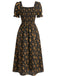 1940s Puff Sleeve Ruffle Dress 7