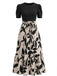 1940s Print Round Neck Dress 3