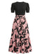 1940s Print Round Neck Dress 5