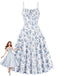 1940s Floral Spaghetti Strap Dress 5
