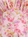 1940s Floral Spaghetti Strap Tie-Front Chiffon A-Line Dress - vintage dress, retro fashion, floral print for vintage lovers