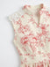 1940s Floral Stand Collar Lace Midi Dress - vintage dress, retro fashion, floral print, lace detail for vintage lovers