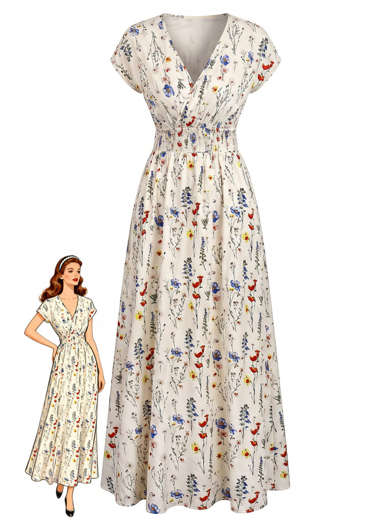Deep Blue 1940s Vintage Swing Dress, vintage dress, retro fashion, rockabilly, pin-up fashion - perfect for women who love vintage and retro fashion