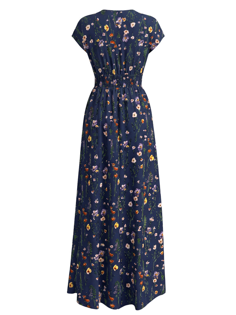 Deep Blue 1940s Vintage Swing Dress, vintage dress, retro fashion, rockabilly, pin-up fashion - perfect for women who love vintage and retro fashion