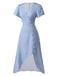 1940s Floral V-Neck Added Button Dress — vintage elegance for the modern woman