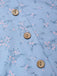1940s Floral V-Neck Added Button Dress: timeless style reimagined