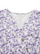 1940s Floral V-Neck Added Button Dress: timeless style reimagined