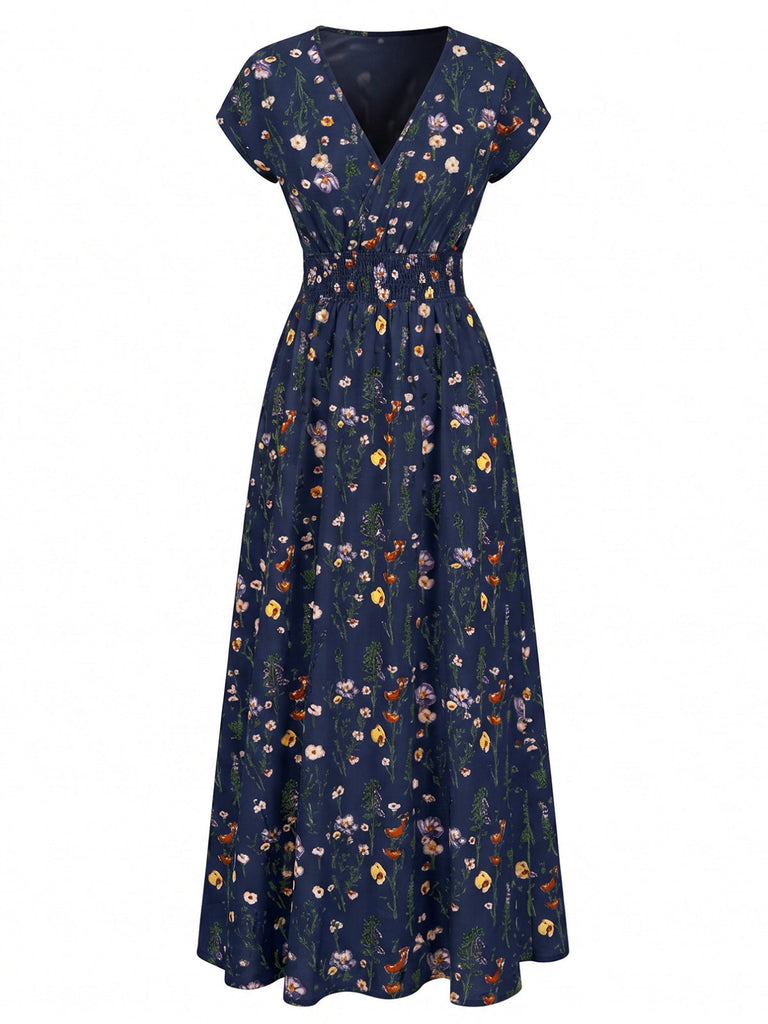 Deep Blue 1940s Vintage Swing Dress, vintage dress, retro fashion, rockabilly, pin-up fashion - perfect for women who love vintage and retro fashion