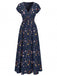 Deep Blue 1940s Vintage Swing Dress, vintage dress, retro fashion, rockabilly, pin-up fashion - perfect for women who love vintage and retro fashion