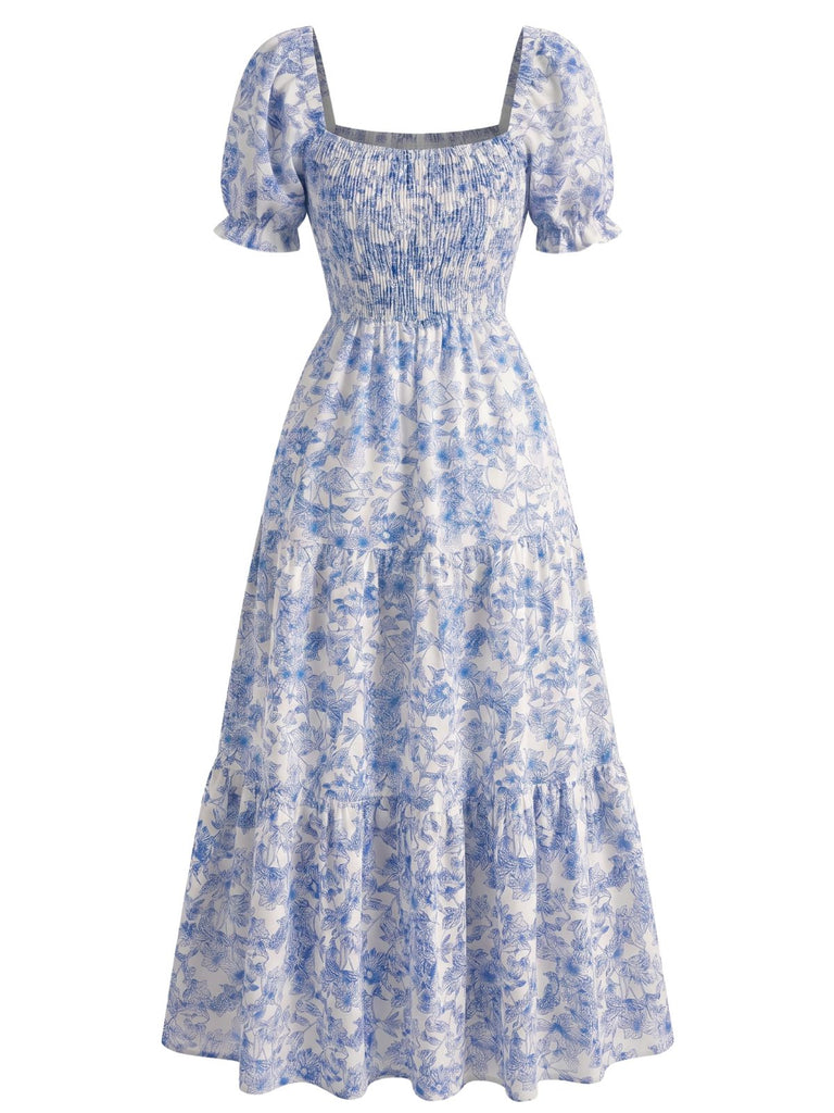 1940s Print Swing Vintage Dress 2