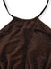 1940s Glitter Halter Cutout Bow One-Piece Swimsuit - vintage swimsuit, pin-up style