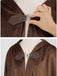 1940s Halloween Medieval Faux-Suede Cloak - vintage fashion, retro style