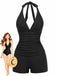 1940s Halter Boy Short Tankini Set - vintage fashion, retro style for vintage lovers