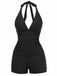 1940s Halter Boy Short Tankini Set - vintage fashion, retro style for vintage lovers